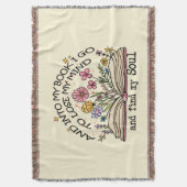 Floral Book Lover Deken (Voorkant Verticaal)