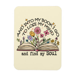 Floral Book Lover Magneet
