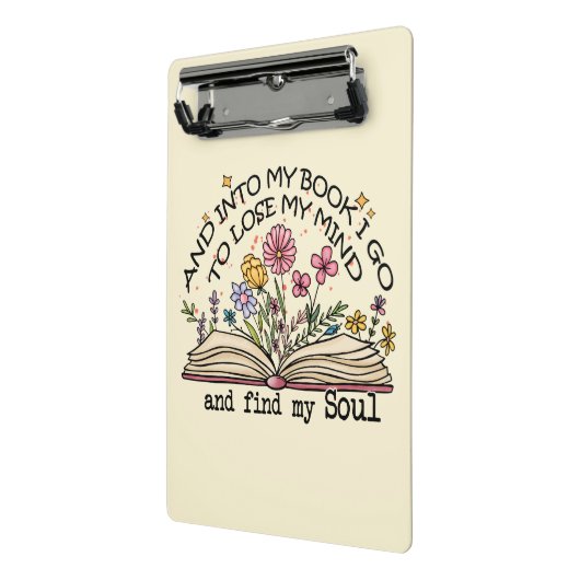 Floral Book Lover Mini Klembord (Angled2)