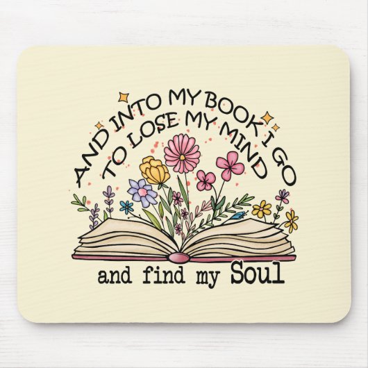 Floral Book Lover Muismat (Voorkant)