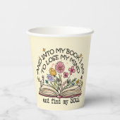 Floral Book Lover Papieren Bekers (Achterkant)
