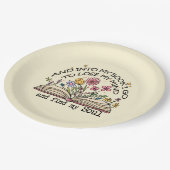 Floral Book Lover Papieren Bordje (Gekanteld)