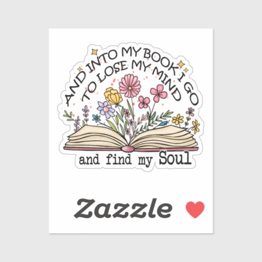 Floral Book Lover Sticker (Vel)
