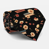Floral Book Lover Stropdas (Opgerold)