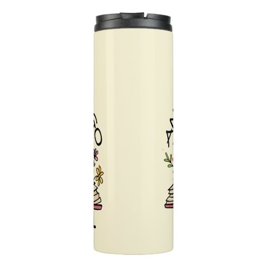 Floral Book Lover Thermosbeker (Achterkant)