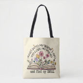 Floral Book Lover Tote Bag (Voorkant)
