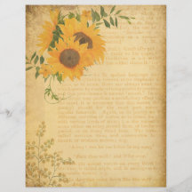 Floral Book Page Scrapbook Paper