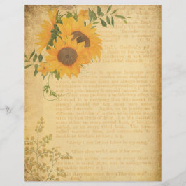 Floral Book Page Scrapbook Paper