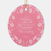 Floral Bookish Quote Jane Austen Pride & Prejudice Keramisch Ornament (Links)