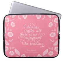 Floral Bookish Quote Jane Austen Pride & Prejudice