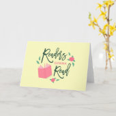 Floral Bookish Readers zullen lezen Kaart (Gele Bloem)