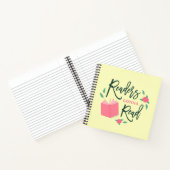 Floral Bookish Readers zullen lezen Notitieboek (Binnen)