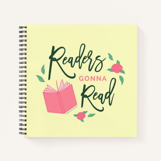 Floral Bookish Readers zullen lezen Notitieboek (Voorkant)