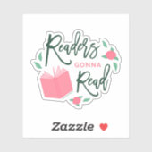 Floral Bookish Readers zullen lezen Sticker (Vel)