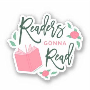 Floral Bookish Readers zullen lezen Sticker