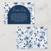 Floral Books-aanvraag voor marineschepen en moster Informatiekaartje (Voorkant / Achterkant)