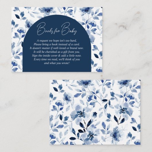 Floral Books-aanvraag voor marineschepen en moster Informatiekaartje (Voorkant / Achterkant)