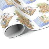 Floral Books Cadeaupapier (Rol Hoek)