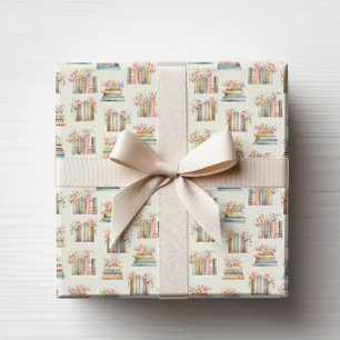 Floral Books Cadeaupapier