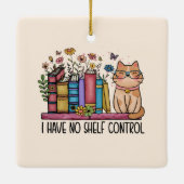 Floral Books en Cat Keramisch Ornament (Achterkant)