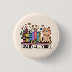 Floral Books en Cat Ronde Button 3,2 Cm