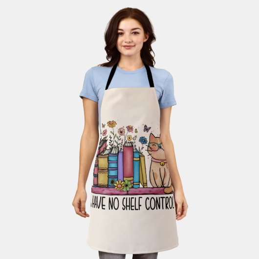 Floral Books en Cat Schort (Gedragen)