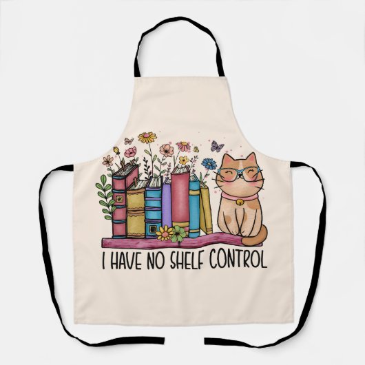 Floral Books en Cat Schort (Voorkant)