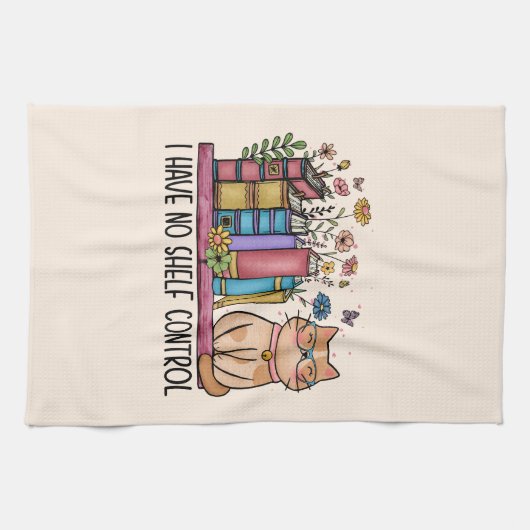 Floral Books en Cat Theedoek (Horizontaal)