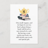 Floral Books for Baby Yellow Tea Party Informatiekaartje (Achterkant)