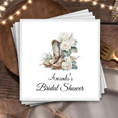 Floral Boots Vrijgezellenfeest Papier Servet