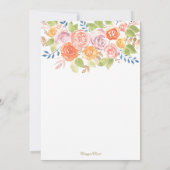 Floral Boquet Thirtieth 30th Birthday Invite Kaart (Achterkant)