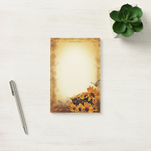 Floral Border 5 Post-it® Notes (Kantoor)