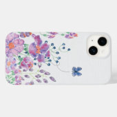Floral Border and Butterfly Case-Mate iPhone Case (Achterkant (horizontaal))