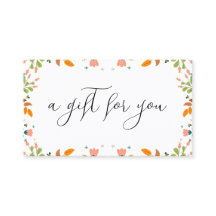 Floral Border Cadeaubon Sjabloon