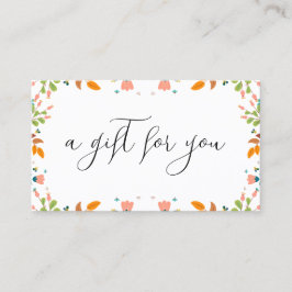 Floral Border Cadeaubon Sjabloon Visitekaartje