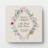 Floral Border Christelijk Religious Quote Fotoplaat (Voorkant)