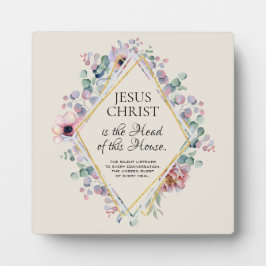 Floral Border Christelijk Religious Quote Fotoplaat