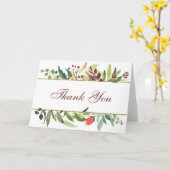 Floral Border Dank je creditcard Kaart (Gele Bloem)