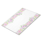 Floral Border Elegant Stationery Notitieblok (Schuin)