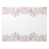 Floral Border Elegant Stationery Notitieblok (Voorkant)