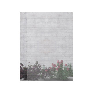 Floral Border Gray Marble Legal Notitieblok