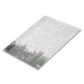 Floral Border Gray Marble Legal Notitieblok (Schuin)