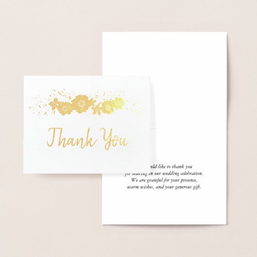 Floral Border Hartelijk dank Folie Kaarten (Display)