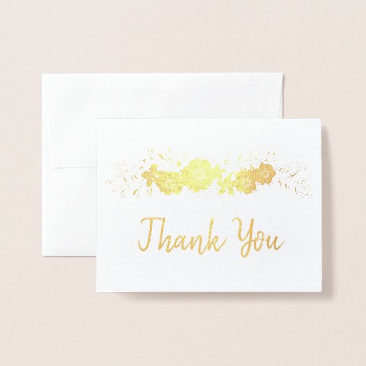 Floral Border Hartelijk dank Folie Kaarten (Voorkant met envelop)