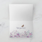 Floral Border Hartelijk dank Kaart (Binnen)