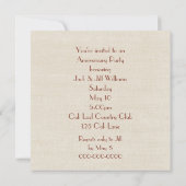 Floral Border Jubileum Party Kaart (Achterkant)