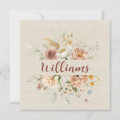 Floral Border Jubileum Party Kaart (Voorkant)