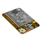 Floral Border Lijst gepersonaliseerd Uw foto toevo Magneet (Rechterzijde)