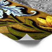 Floral Border Lijst gepersonaliseerd Uw foto toevo Poster (Hoek)