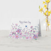 Floral Border Name Day Kaart (Gele Bloem)